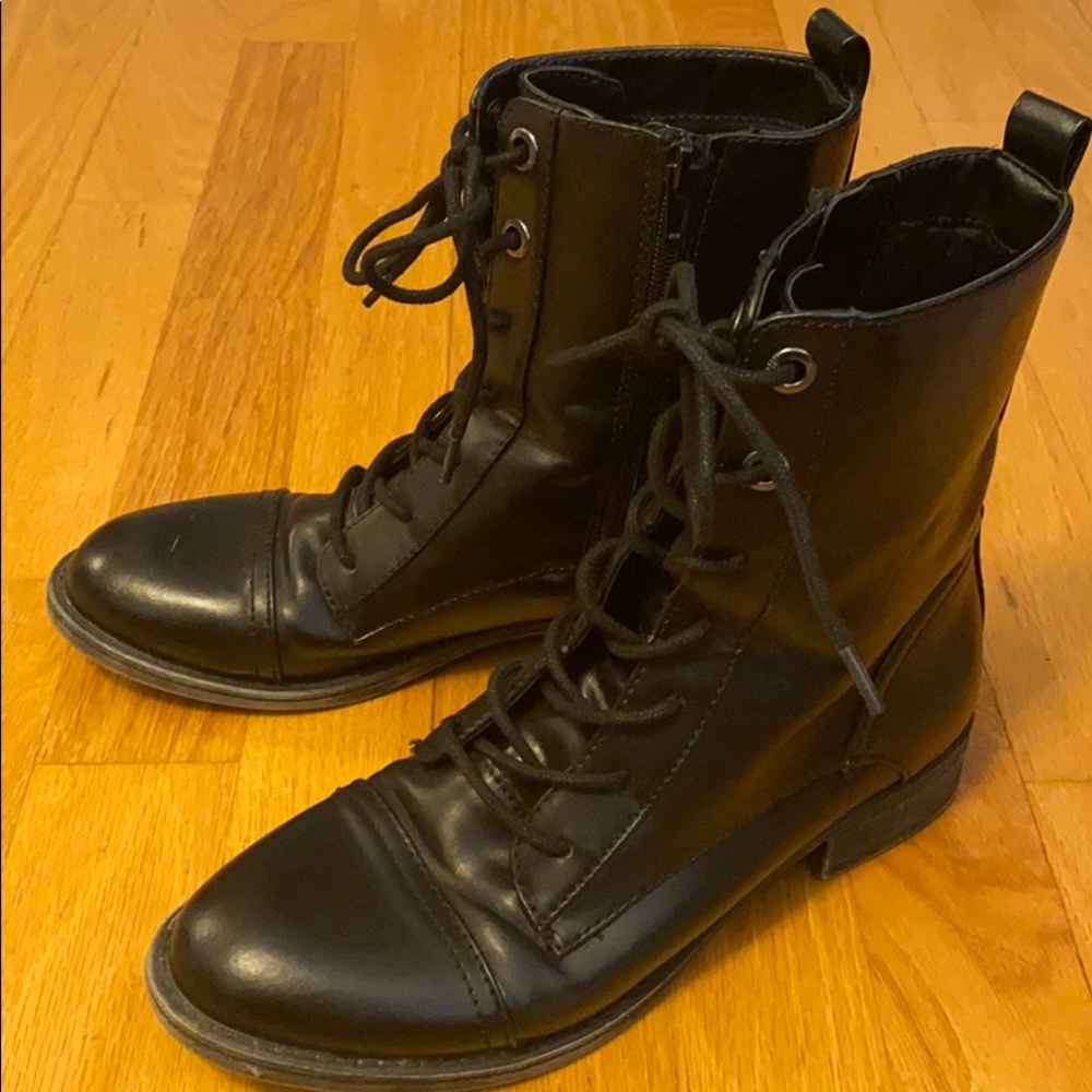 ALDO black combat boots size 8